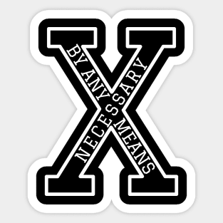 Malcolm X - "X" By Any Means Necessary Outlined Sticker